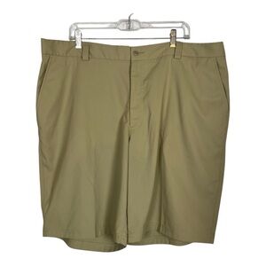 Pebble Beach Men's Size 44 Performance Flat Front Khaki Golf Shorts 10" Inseam